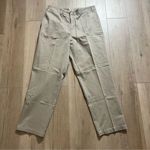 Fieldmaster 100% Cotton Pants Mens 36x32 “Cement” Beige Flat Front New With Tags